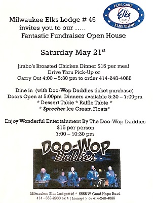 Great Night of Food & Entertainment May 21 To Help Support Elks Children Programs